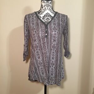 H.I.P. Patterned Buckle Blouse